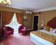 Castle View Lodge room, Langley Castle