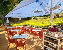 Garden Terrace restaurant, The Devonshire Arms at Beeley