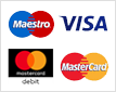 Secure online booking - accepted cards: Mastercard, Visa, Solo, Switch, Delta, American Express
